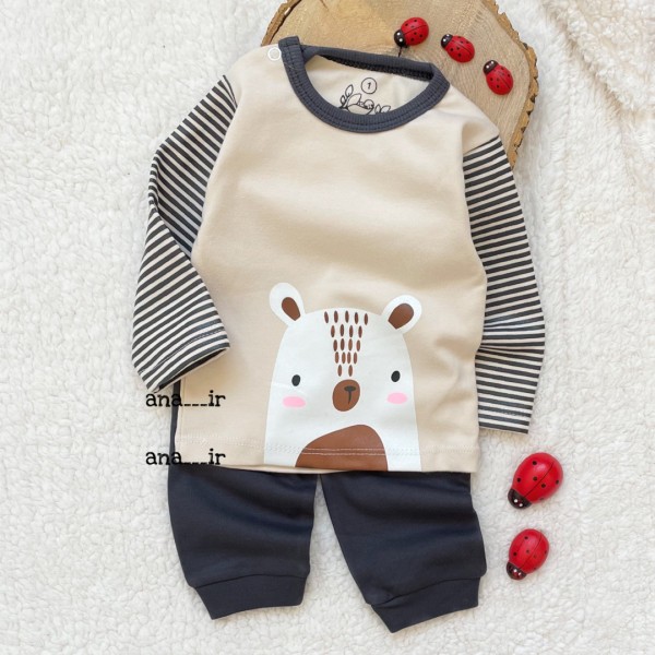 بلوز شلوار خرس کرمی