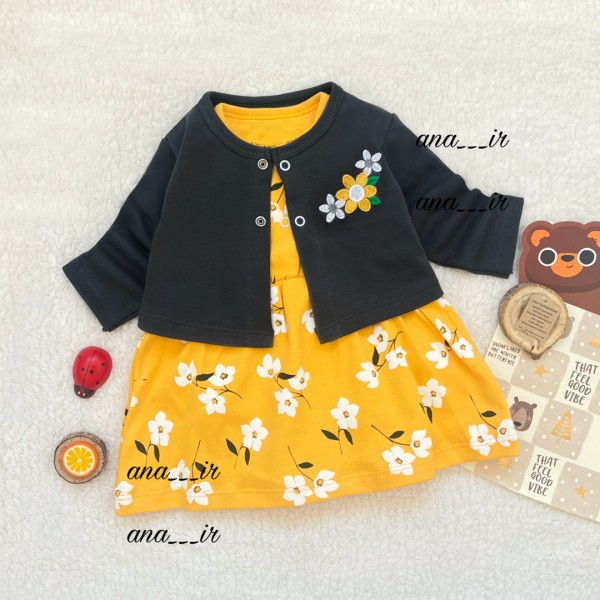 کت سارافون زرد گلی