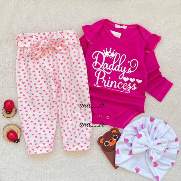 بادی شلوار سرخابی شلوار قلب