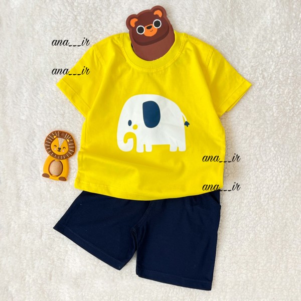 تیشرت شلوارک فیل زرد 🐘
