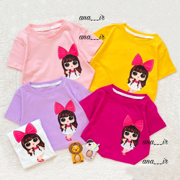 کراپ رنگی پاپیون قرمز