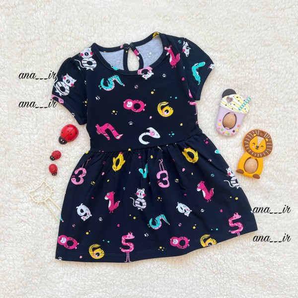 پیراهن اعداد سرمه ای