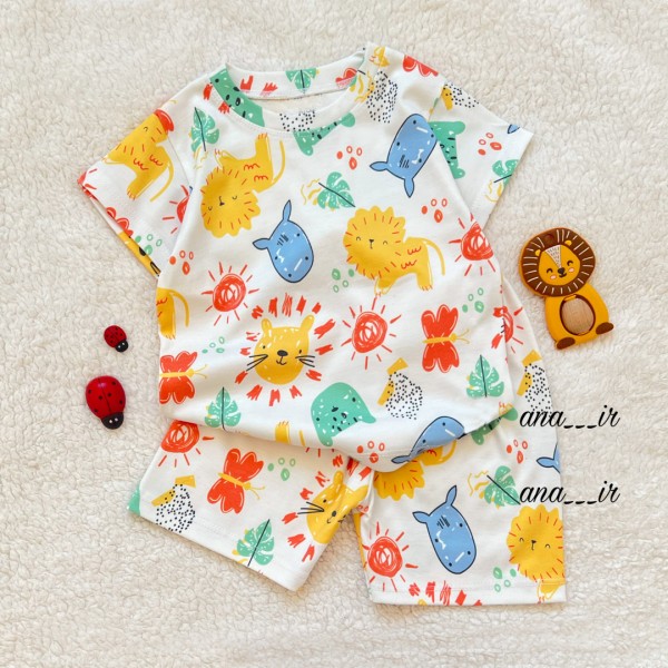 تیشرت شلوارک نقاشی رنگی