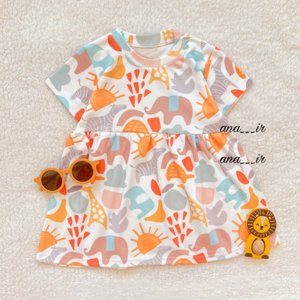 پیراهن اشکال رنگی