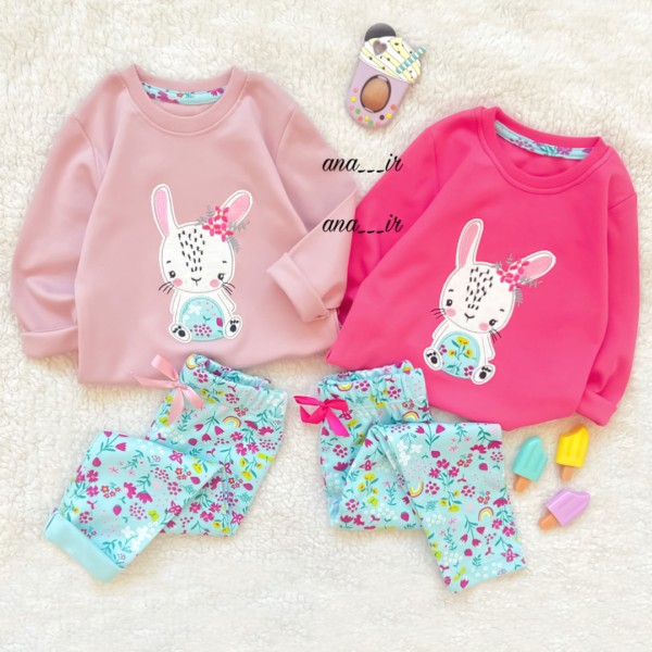 ست خرگوش شلوار گلی