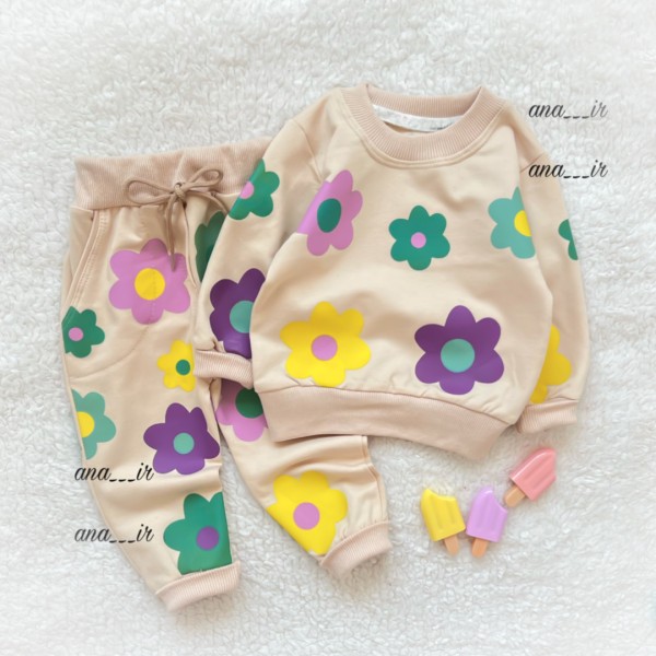 بلوز شلوار گل