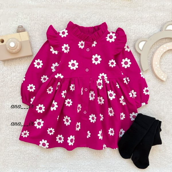 پیراهن گل سرخابی