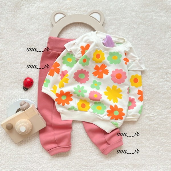 بلوز شلوار گل های رنگی