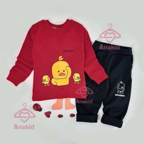 بلوز شلوار جوجه قرمز