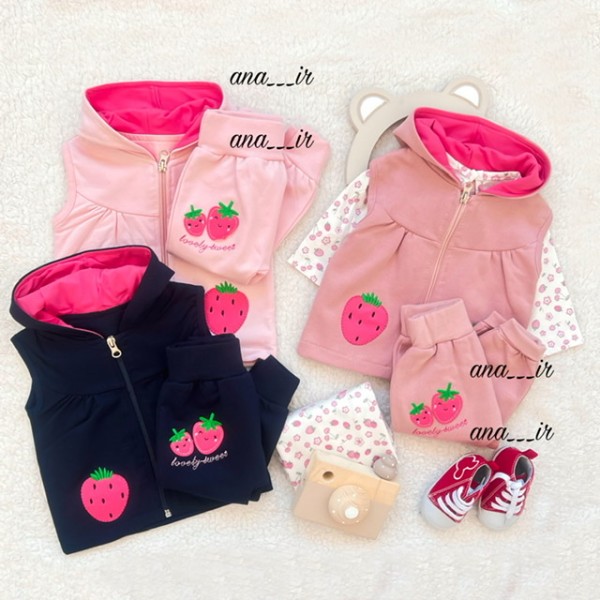 سه تیکه توت فرنگی