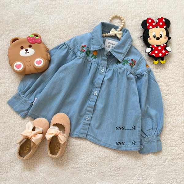 شومیز جین گلدوزی