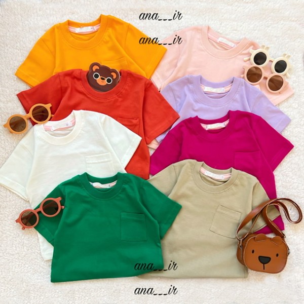 تیشرت ساده تک جیب