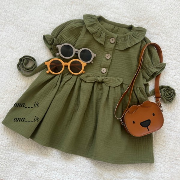 پیراهن موسلین سبز