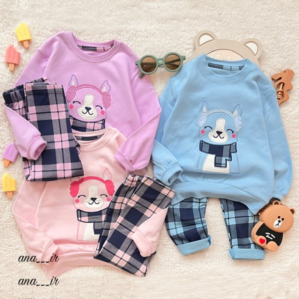 بلوز شلوار چارخونه هاپویی