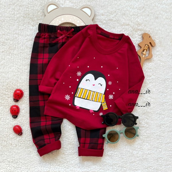 بلوز شلوار پنگوئن شالگردنی