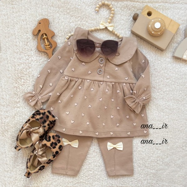 ست قلب ریز کرمی