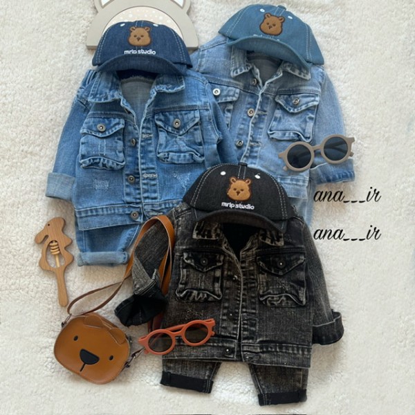 کت شلوار جین سه رنگ