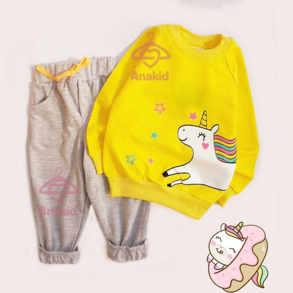 بلوز شلوار زرد رنگی