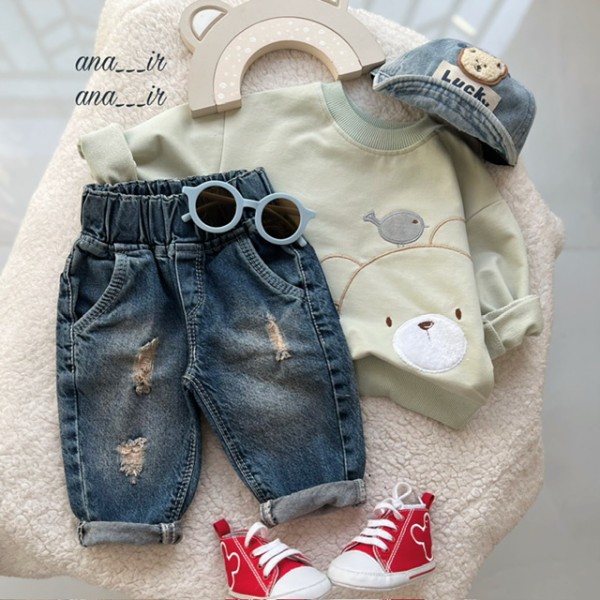 بلوز شلوار جین گنجشک