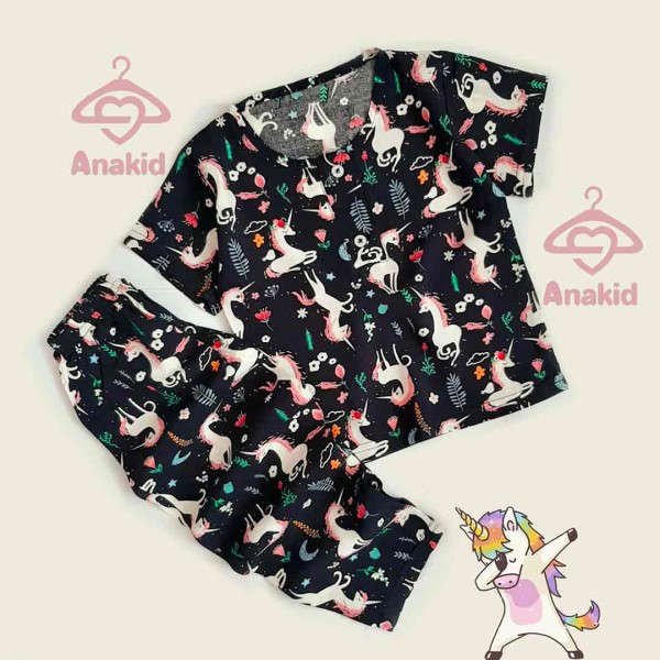 بلوز شلوار تکشاخ سرمه ای