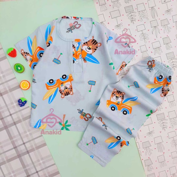 بلوز شلوار ببر آبی