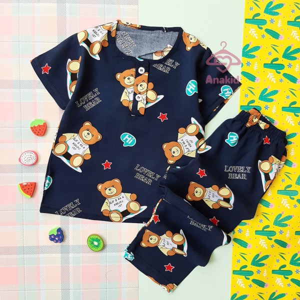 بلوز شلوار خرس سرمه ای