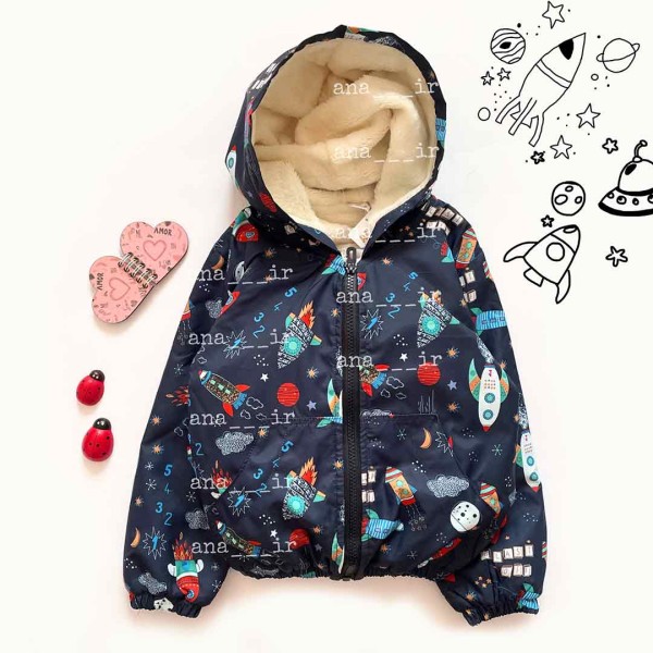 بارانی فضانورد سرمه ای