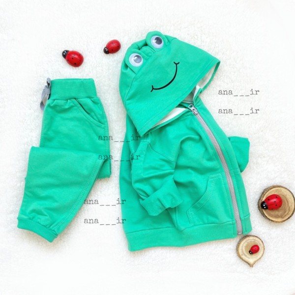 سویشرت شلوار قورباغه سبز