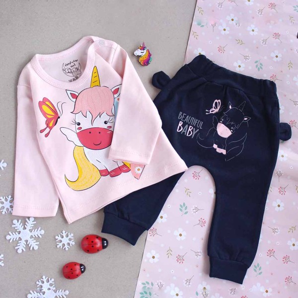 بلوز شلوار تکشاخ پروانه