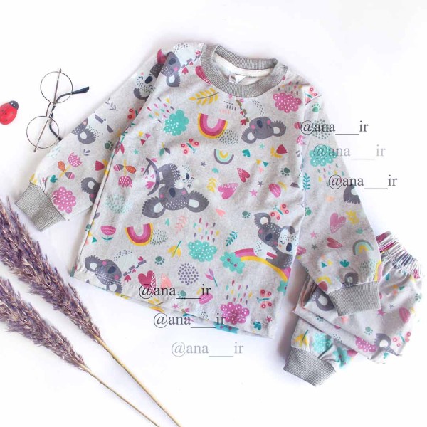 بلوز شلوار راحتی کوالا طوسی