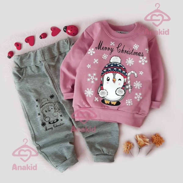 بلوز شلوار پنگوئن کریسمسی