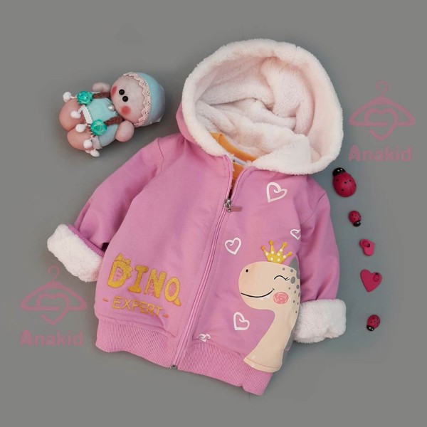 سویشرت دایناسور صورتی