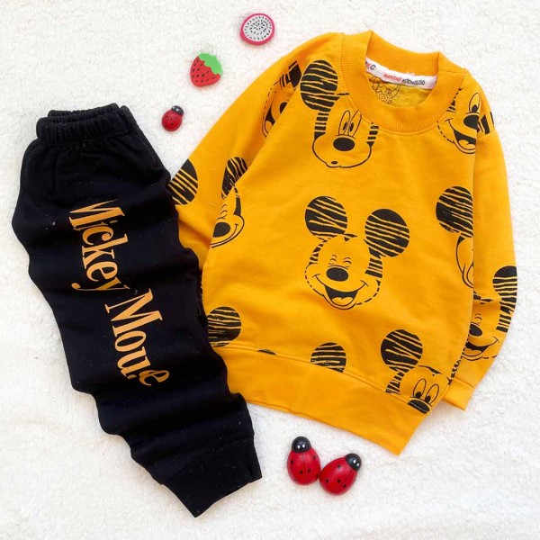 بلوز شلوار میکی موس نارنجی