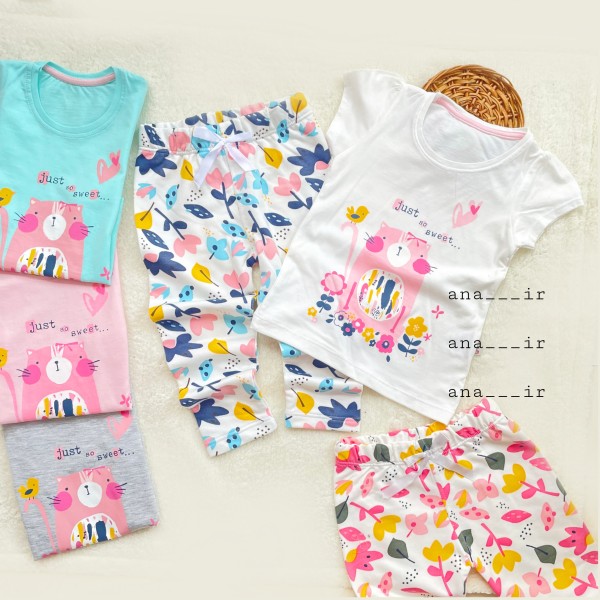 تیشرت شلوار گربه بهاری