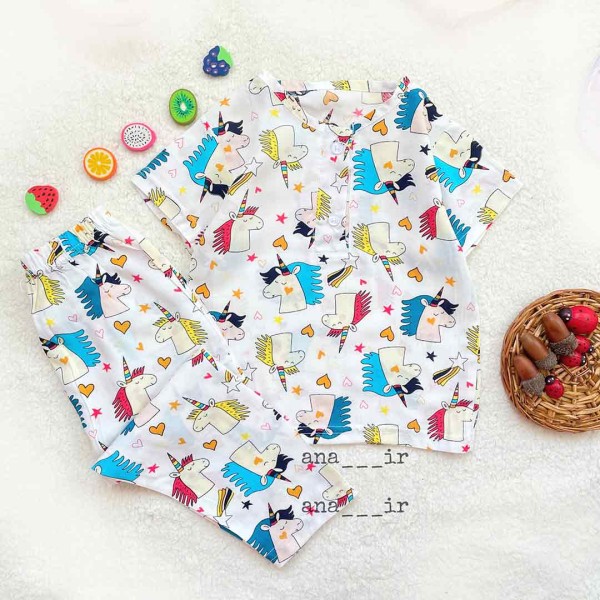 ست کولردار تکشاخ زمینه سفید