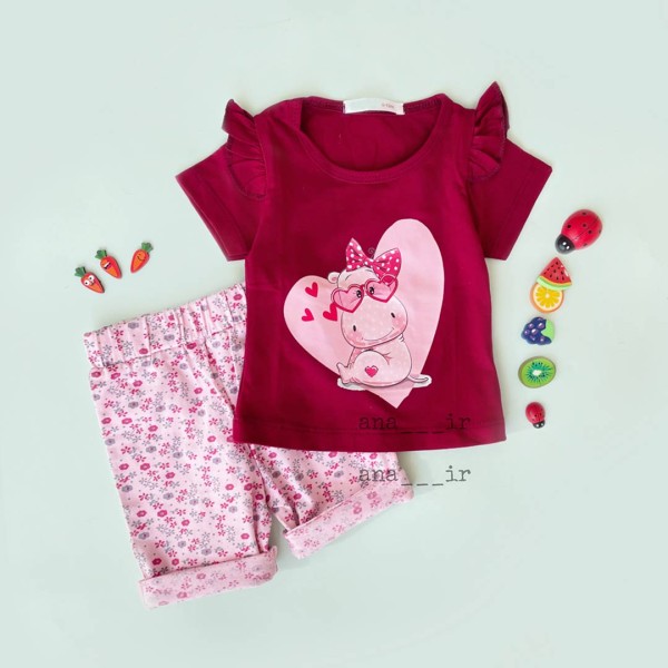 تیشرت شلوارک اسب آبی