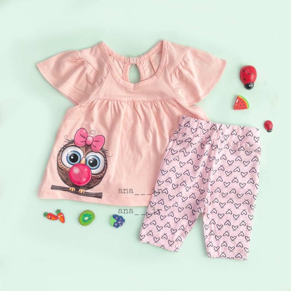 تونیک شلوارک جغد بادکنکی