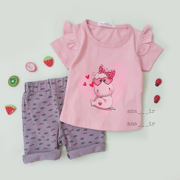 تیشرت شلوارک اسب آبی