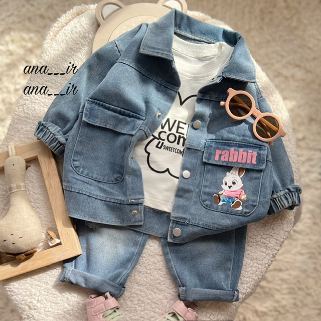 ست سه تکه جین خرگوشی