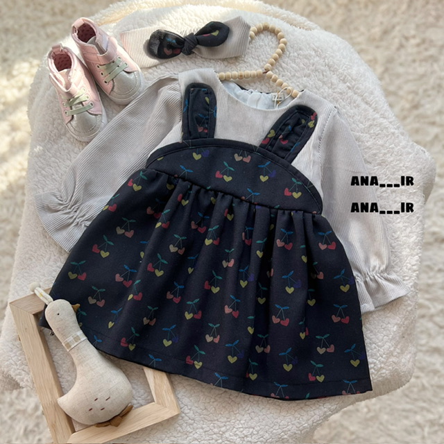 پیراهن سرمه ای گیلاس