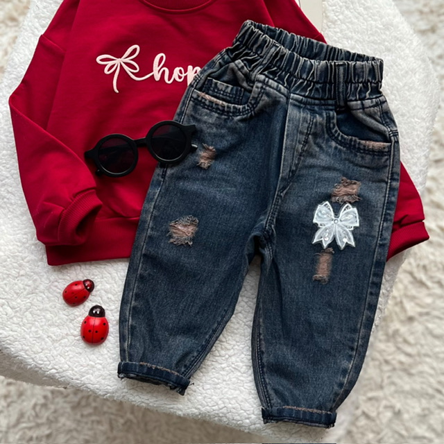 شلوار جین پاپیون زیبا