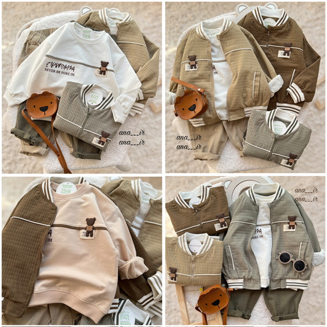 سه تیکه سویشرت-بلوز-شلوار کتان