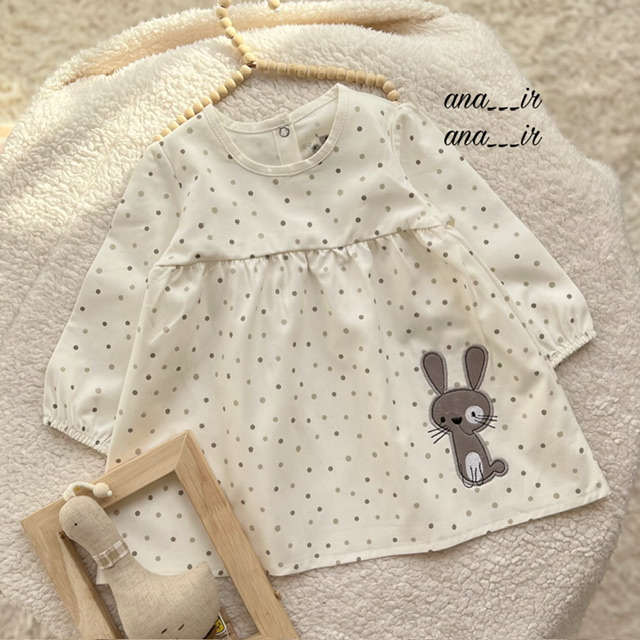 پیراهن خالخالی سفید